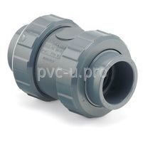 Обратный клапан НПВХ (PVC-U) клеевой (пружинный) Д. 110 мм PN 10
